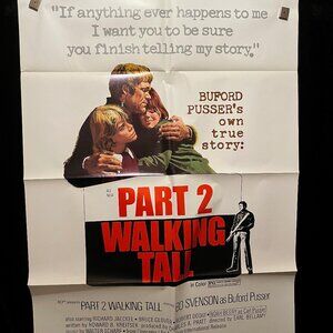 Part 2 Walking Tall 1975 One Sheet Movie Poster Bo Svenson